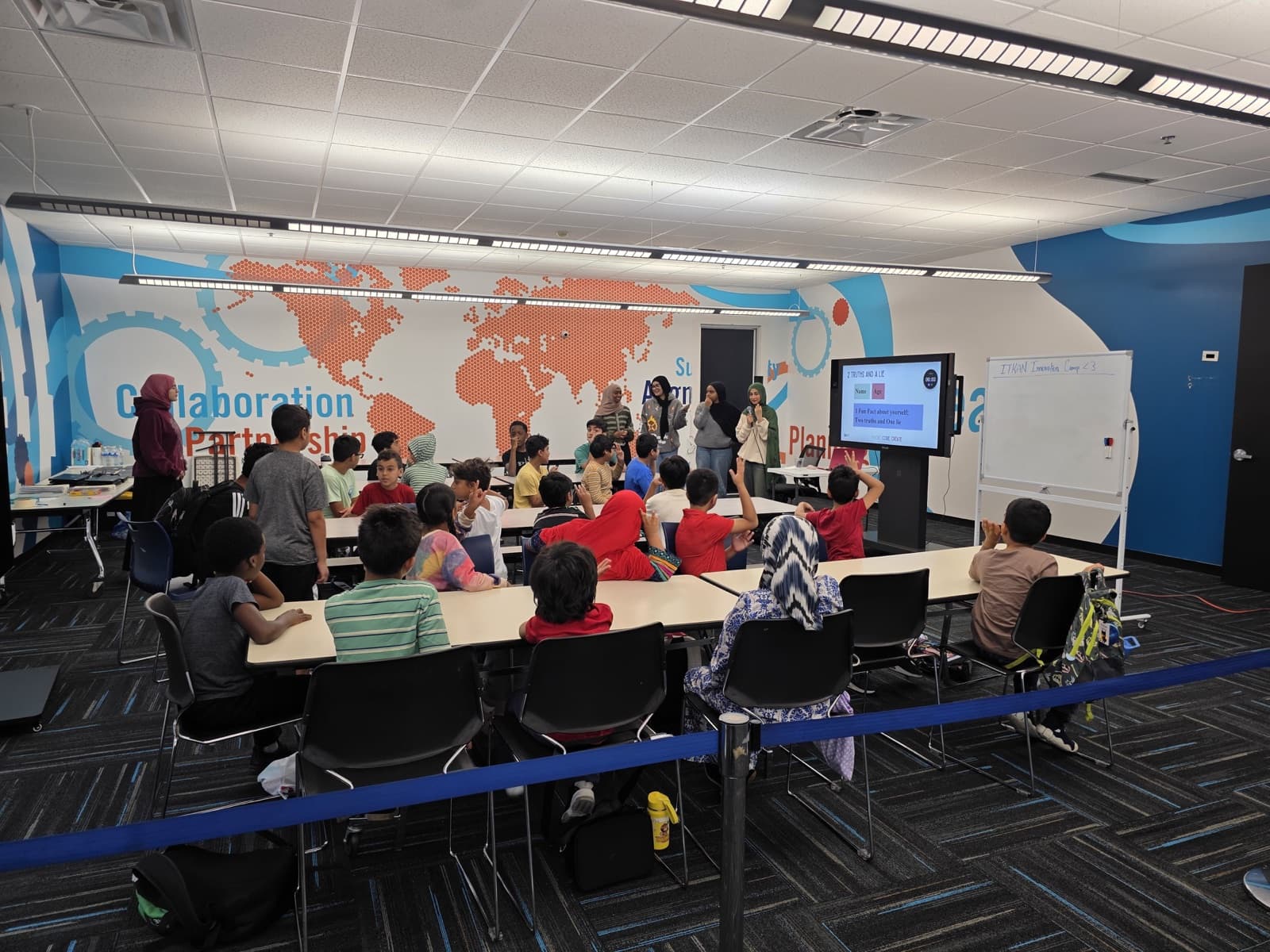 ITKAN students gather for the opening session of the FLL Summer Training Program at the Innovation Hub